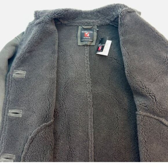 Chas Mackenzie Women's Shearling Coat Made in England Sheepskin Jacket Size L - Picture 12 of 16